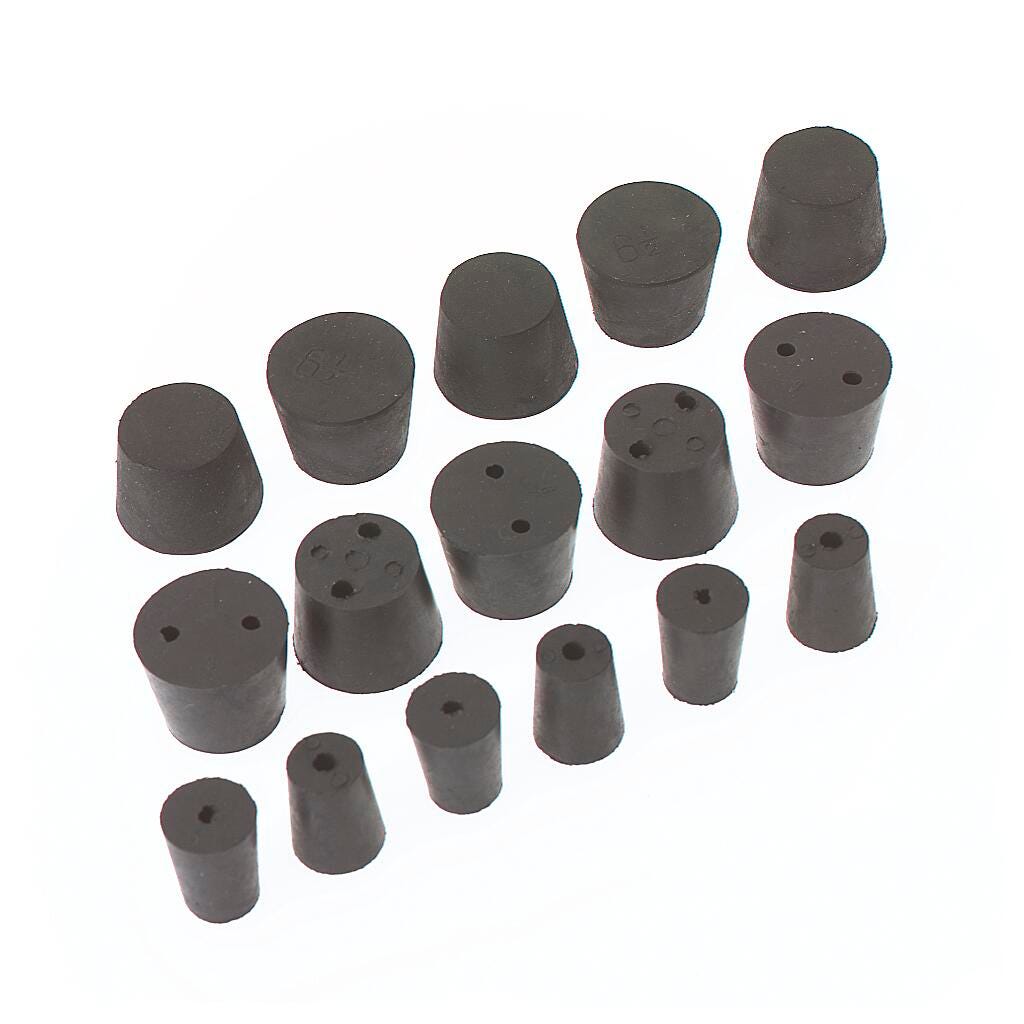 DISC-STOPPER RUBBER NUMBER 000 2-HOLE BLACK 1LB