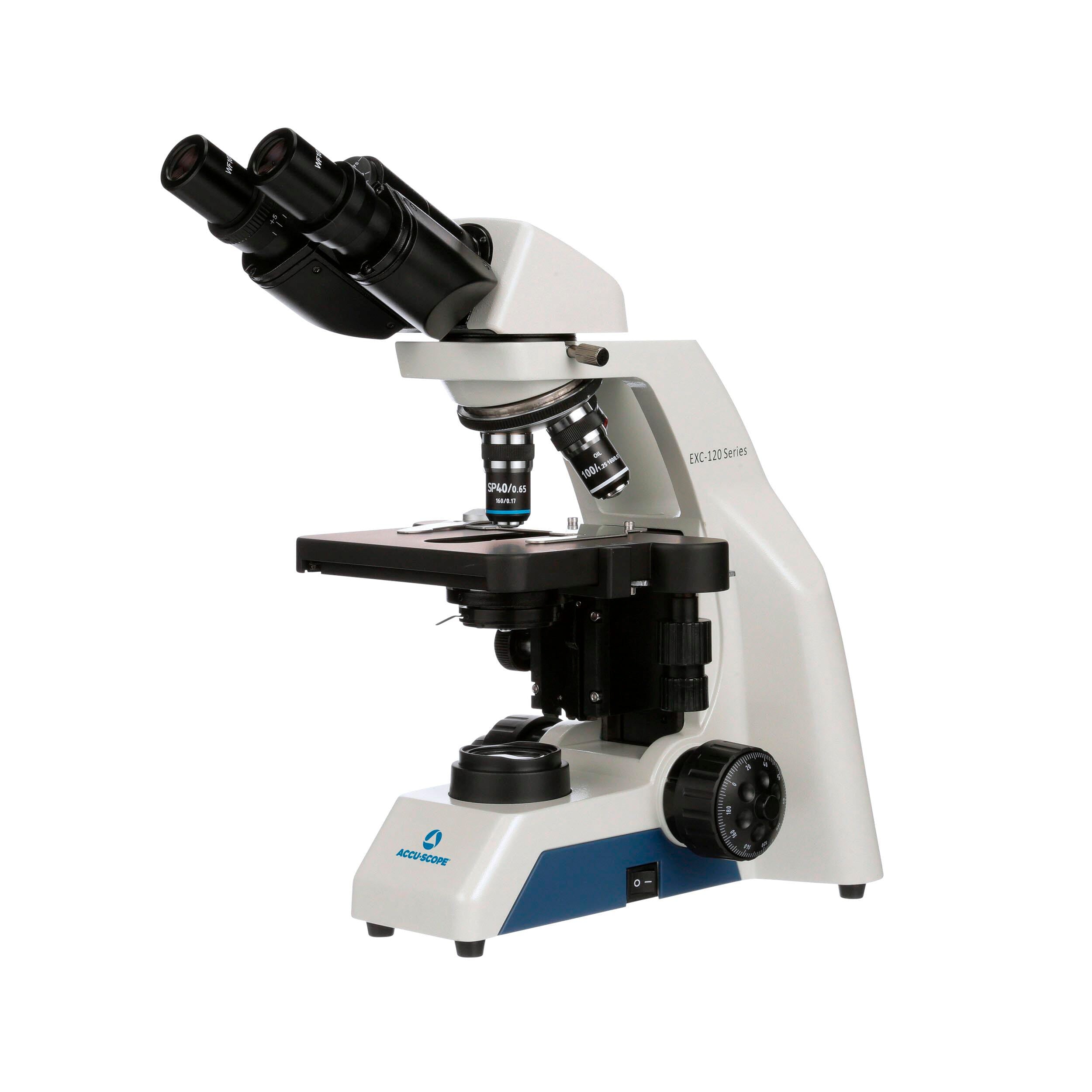 MICROSCOPE COMPOUND BINOCULAR EXC-120 W/ACHROMAT OBJECTIVES