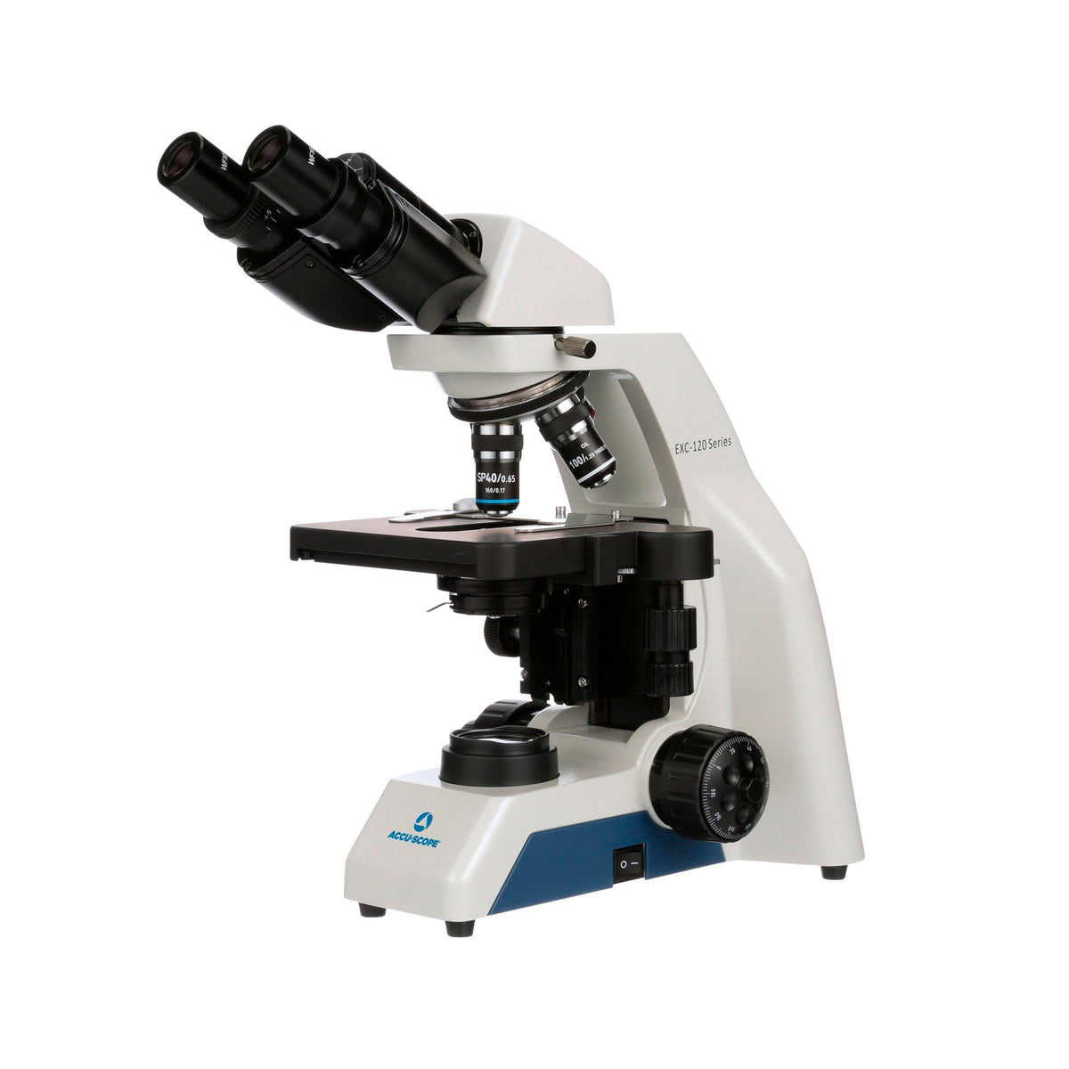 MICROSCOPE COMPOUND BINOCULAR EXC-120 W/ACHROMAT OBJECTIVES
