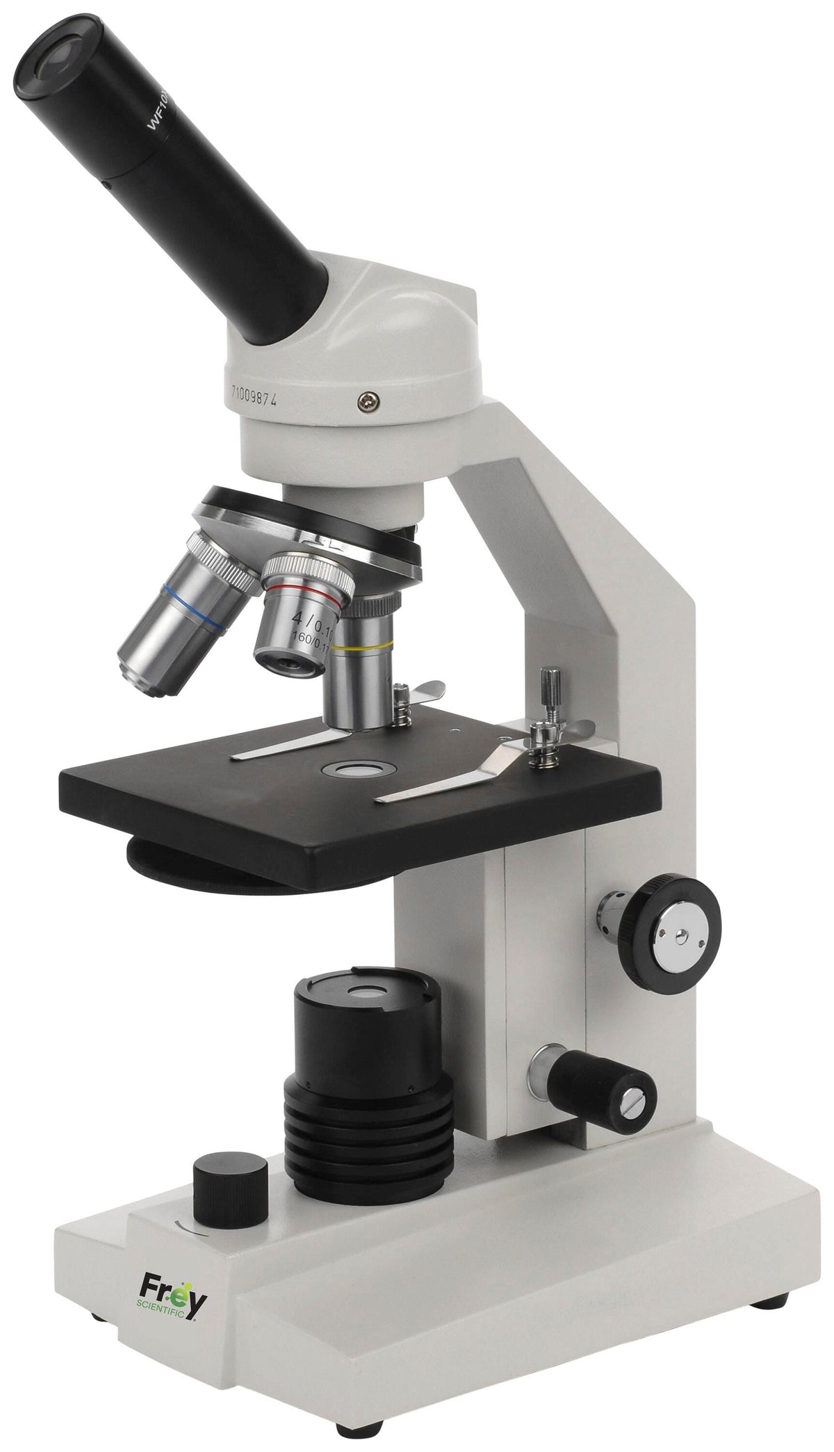 MICROSCOPE COMPOUND MONOCULAR C1028 W/CLIPS STAGE AND DISC DIAPH