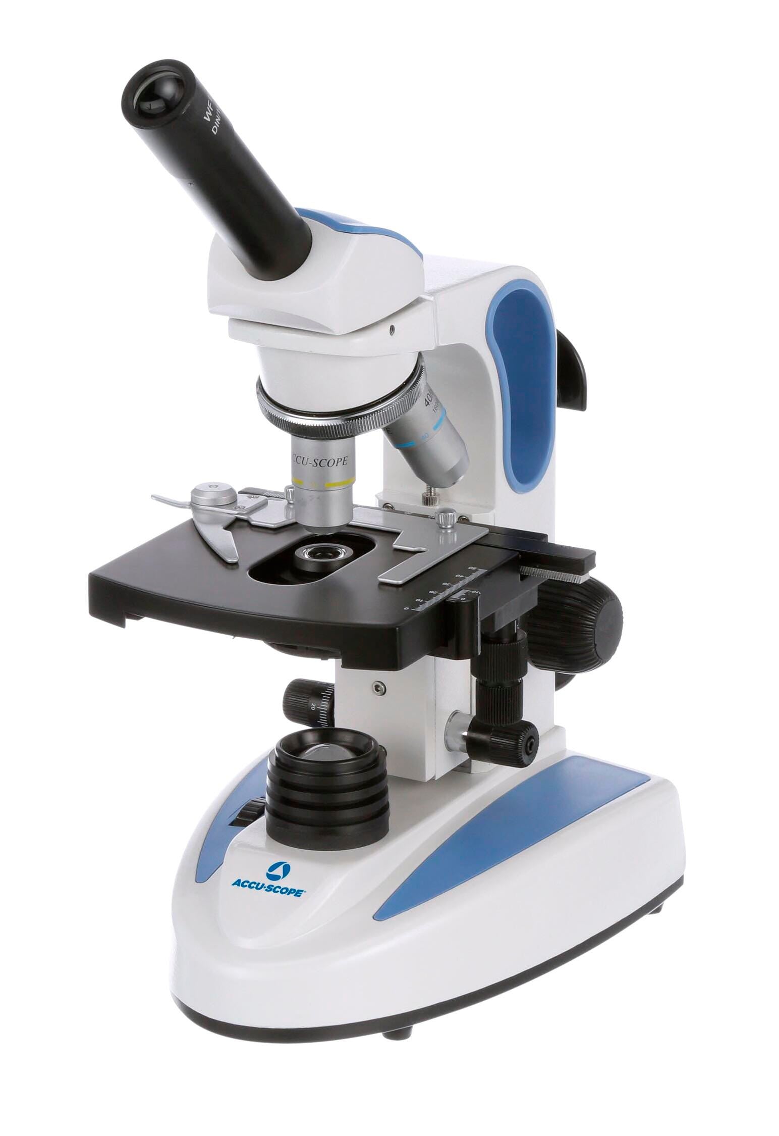 MICROSCOPE COMPOUND MONOCULAR EXM-150 W/XY STAGE AND IRIS DIAPH