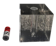 ACRYLIC CUBE WITH IRON FILLINGS