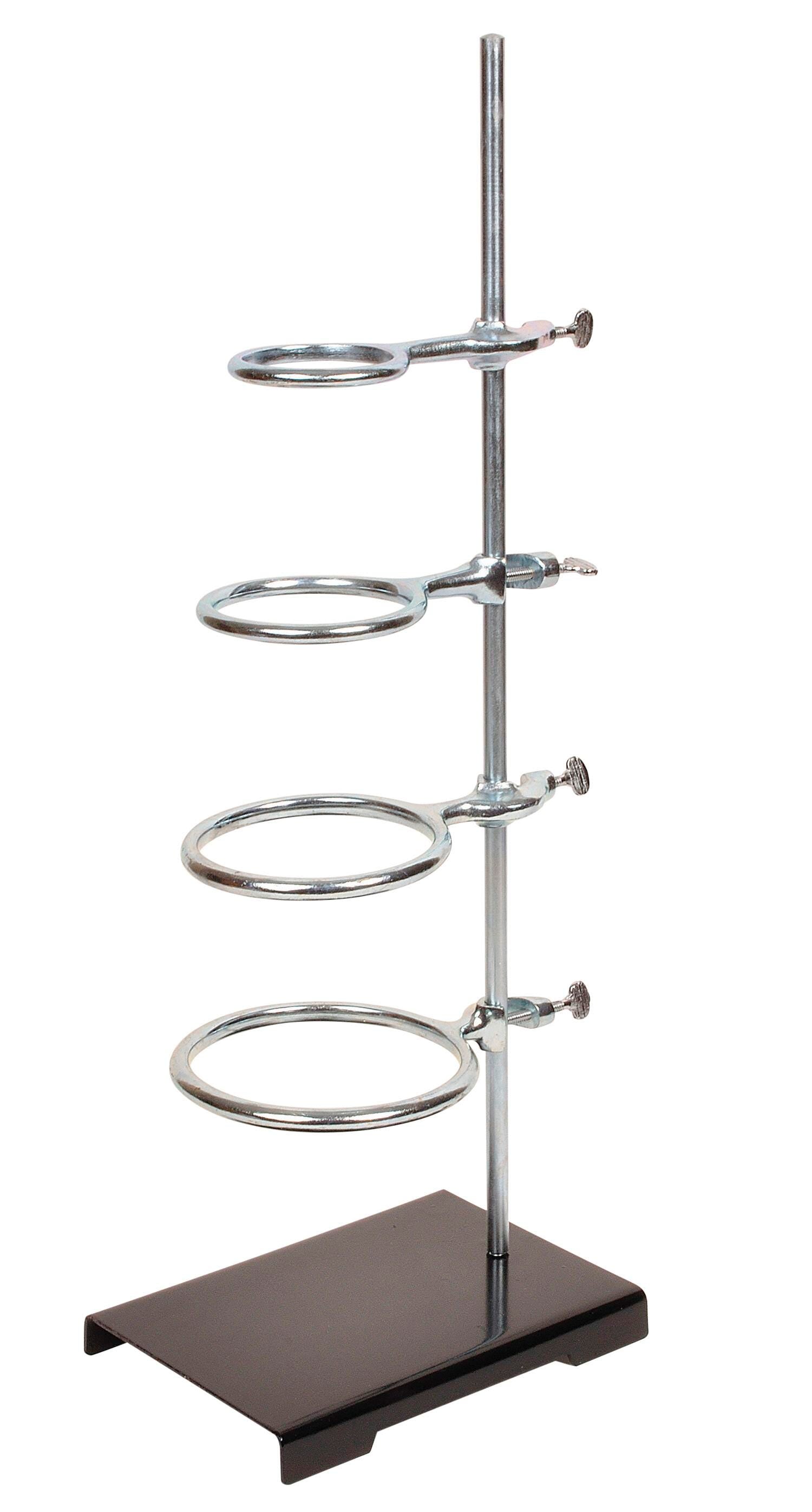 UNITED SCIENTIFIC SUPPORT STAND/RING SET 6 X 9 INCH BASE 24 INCH ROD