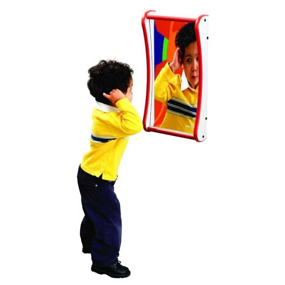 SMALL GIGGLE MIRROR - RED ON SPECKLETONE