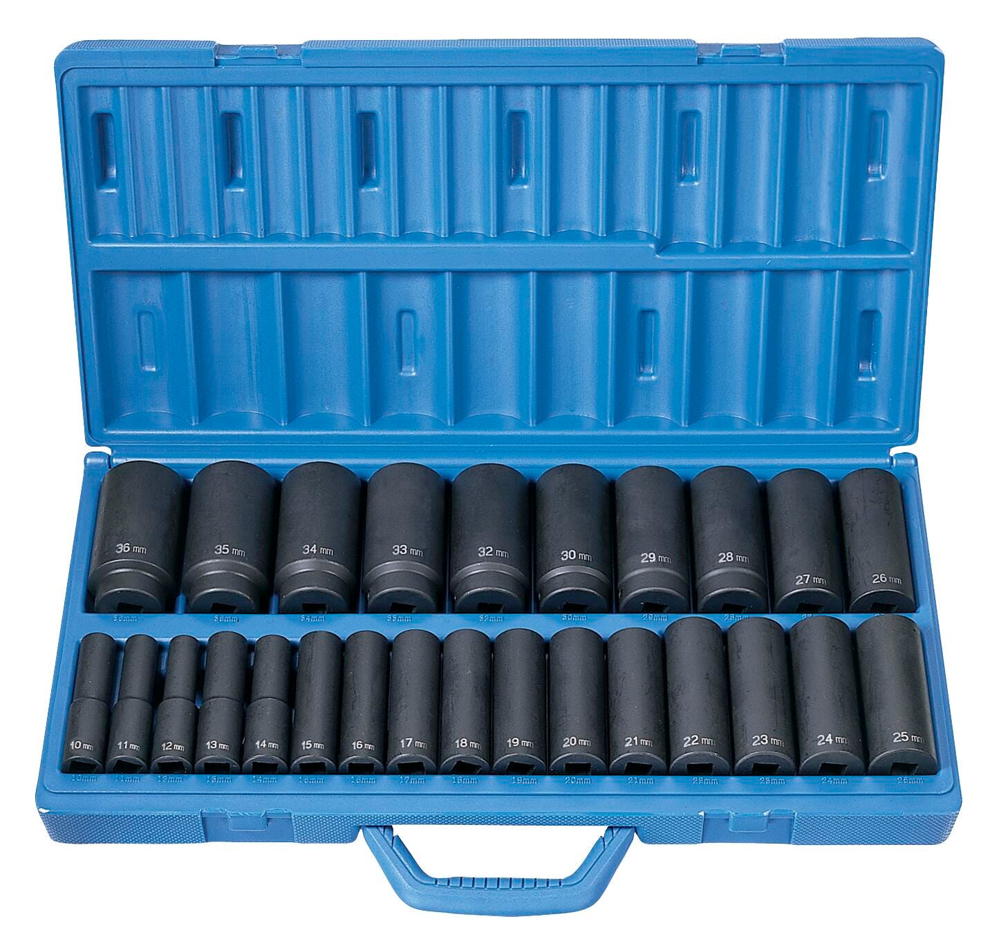 SOCKET SET 1/2IN 26PC DEEP METRIC MASTER GP1326MD