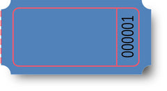 TICKETS - BLANK -  1X2 SINGLE ROLL - BLUE - PACK OF 2000