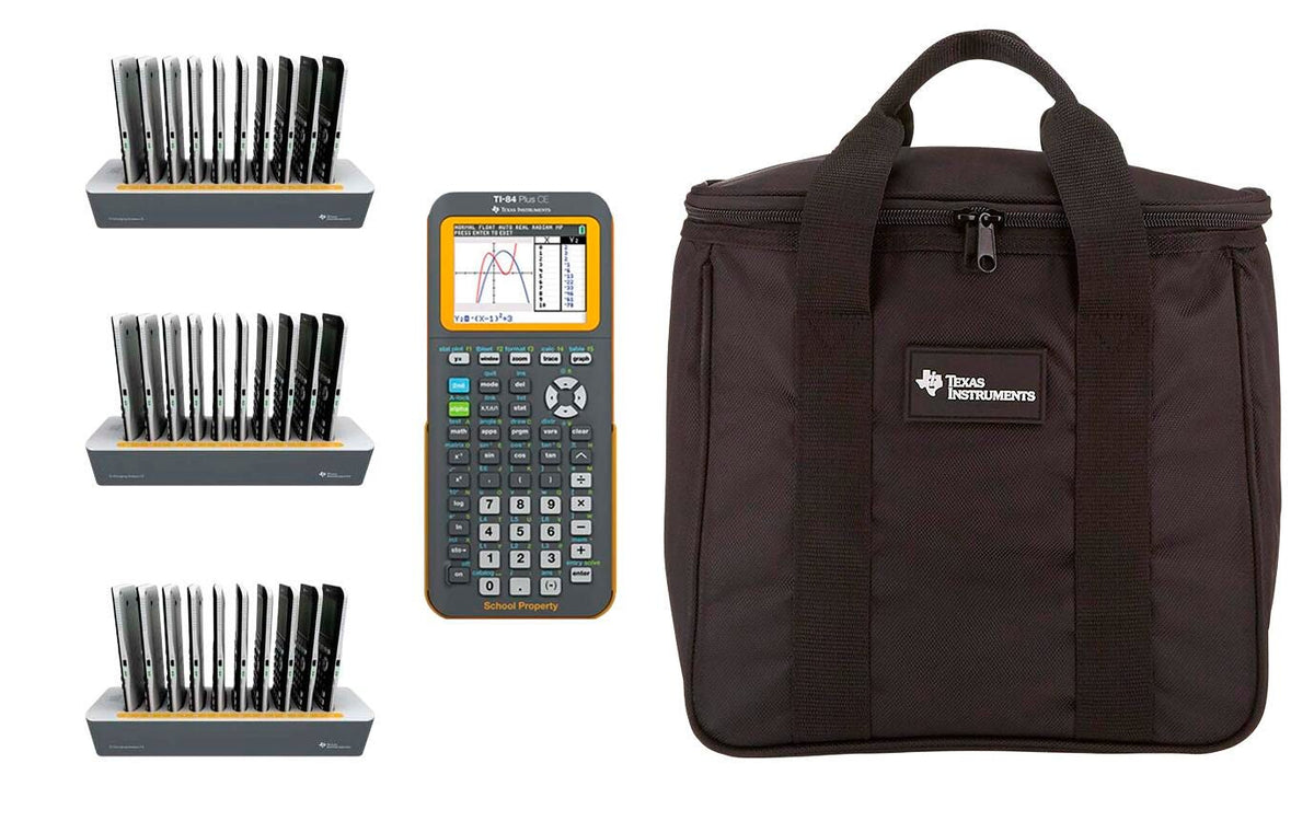 CALCULATOR GRAPHING TI-84 PLUS CE SET OF 30 W/STORAGE