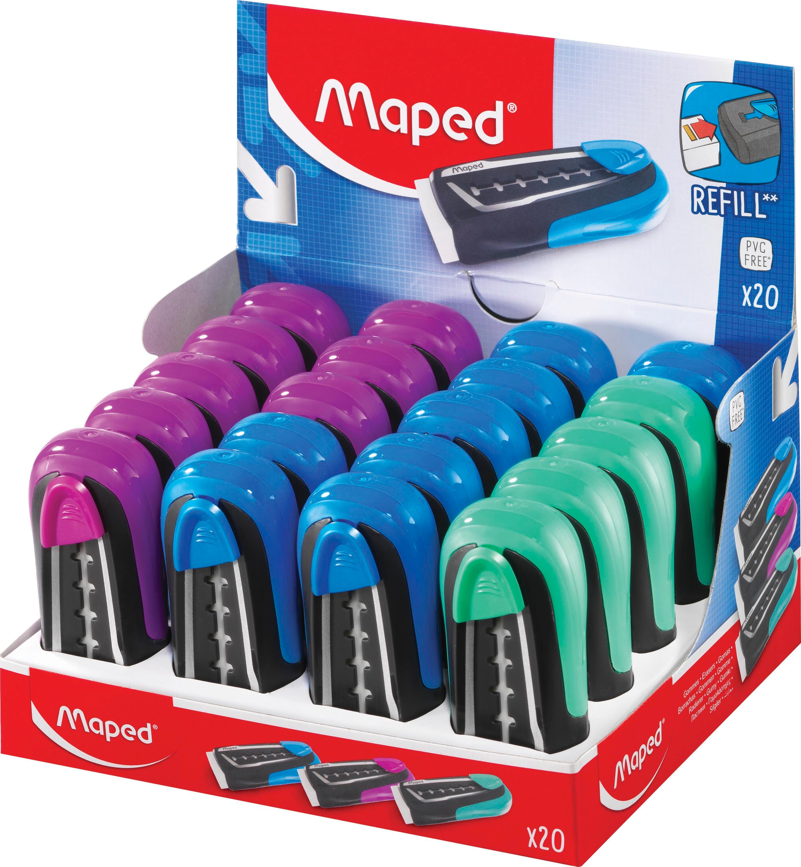 ERASER MAPED RETRACTABLE UNIVERSAL PACK OF 20