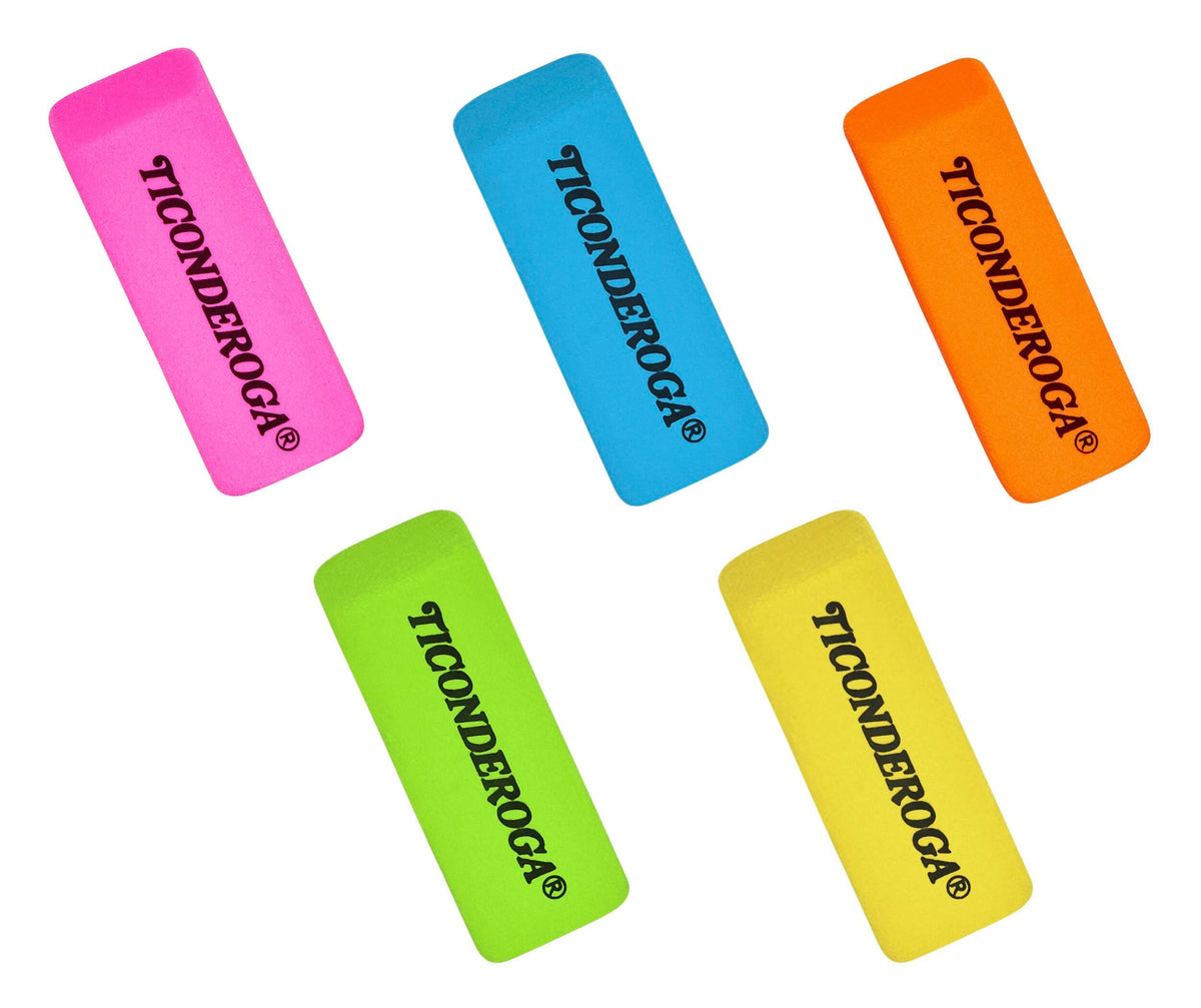 ERASER TICONDEROGA BEVELED PENCIL NEON SET OF 30