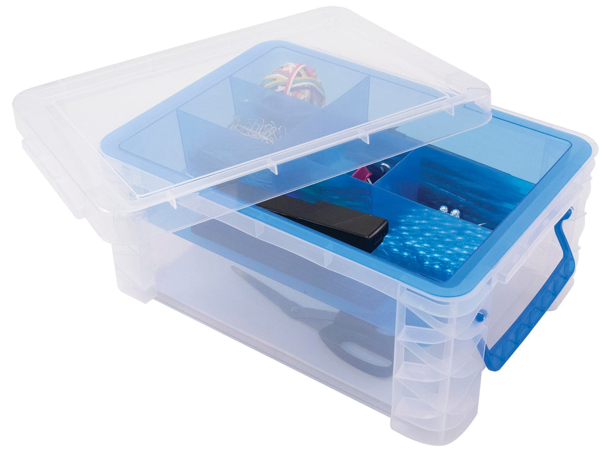 BOX SUPER STACKER 14-1/4 X 10-3/10 X 6-1/2 IN CLEAR