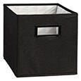 DISC-COLLAPSIBLE FABRIC BIN WITH HANDLE 11 IN - BLACK