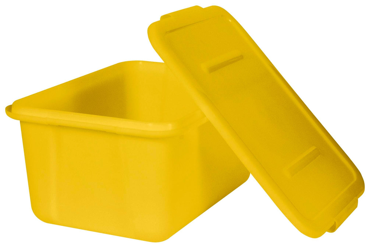 SCHOOL SMART LARGE STORAGE BIN WITH NON-SNAP LID - 11-3/4 X 15-1/2 X 7-1/2 INCHES - 15 QT - YELLOW - EACH