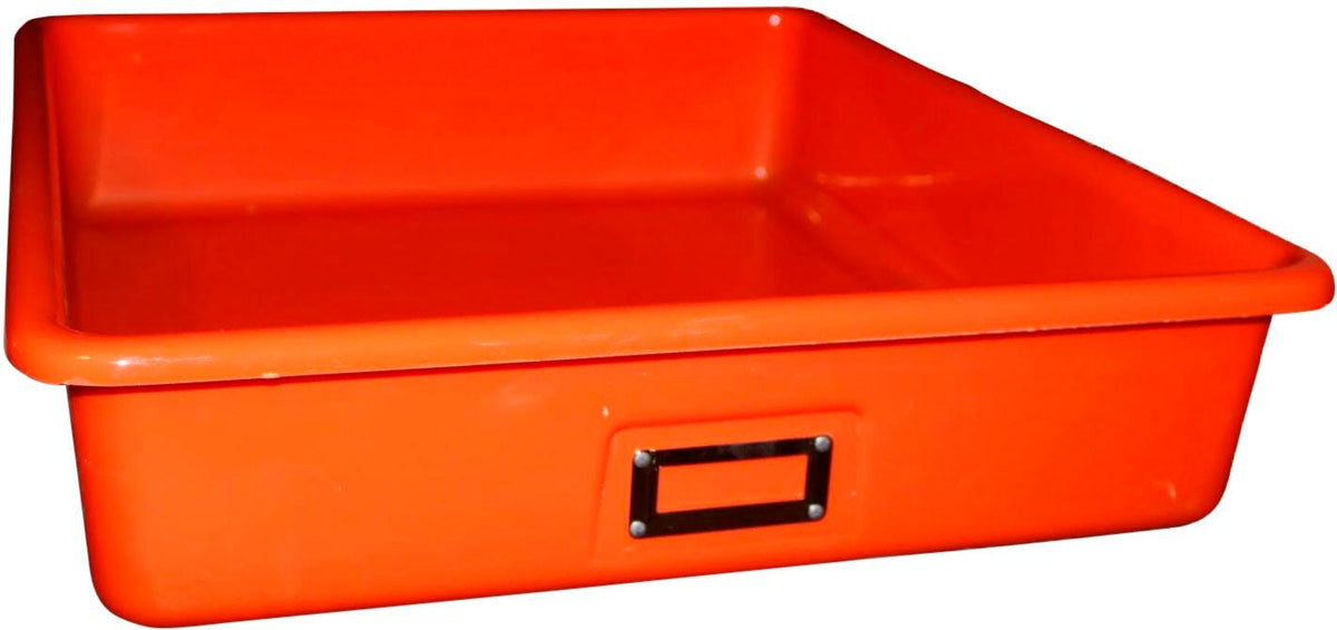 SHIRLEY KS T-163 STORAGE BIN -  21 L X 19 W X 4-1/2 H - ORANGE - EACH