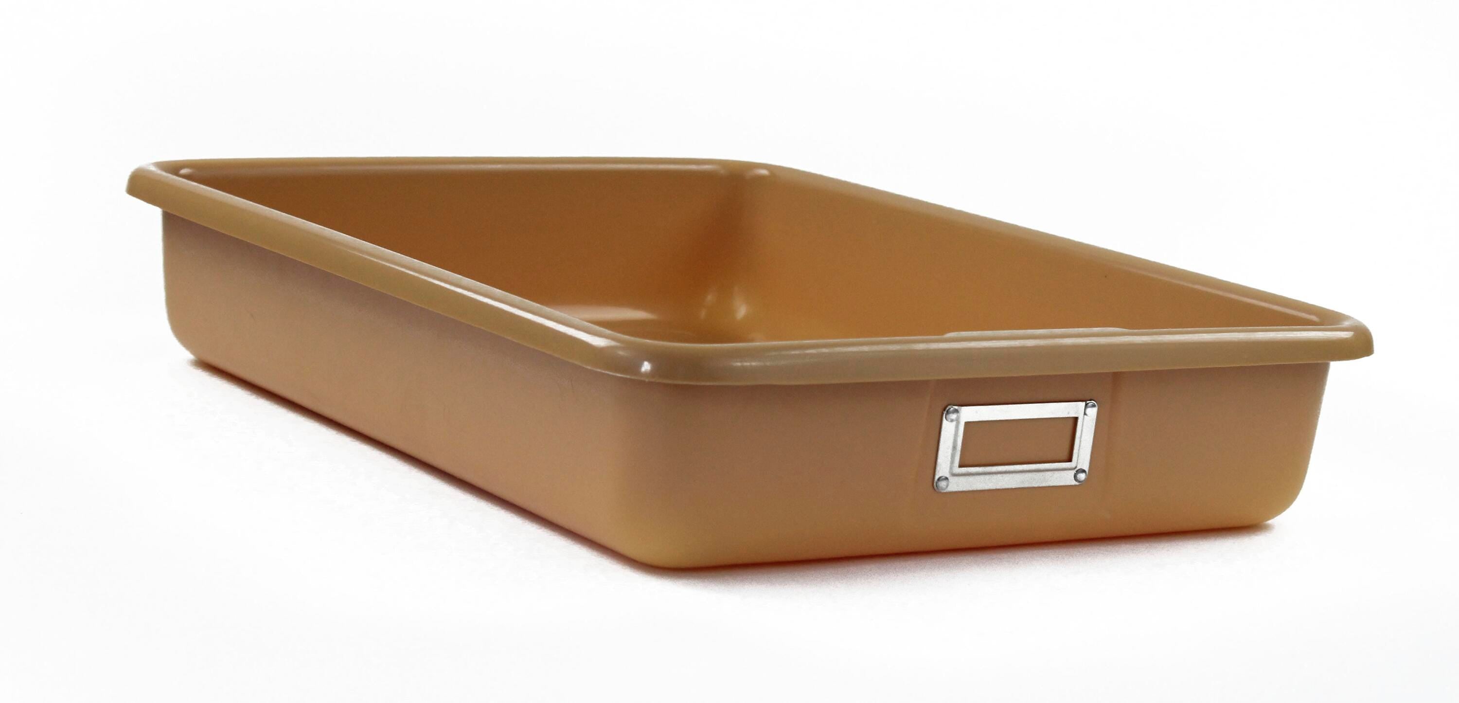 SHIRLEY KS TAN STORAGE BIN - 18-3/4 L X 14-1/4 W X 3-1/2 H - TAN - EACH