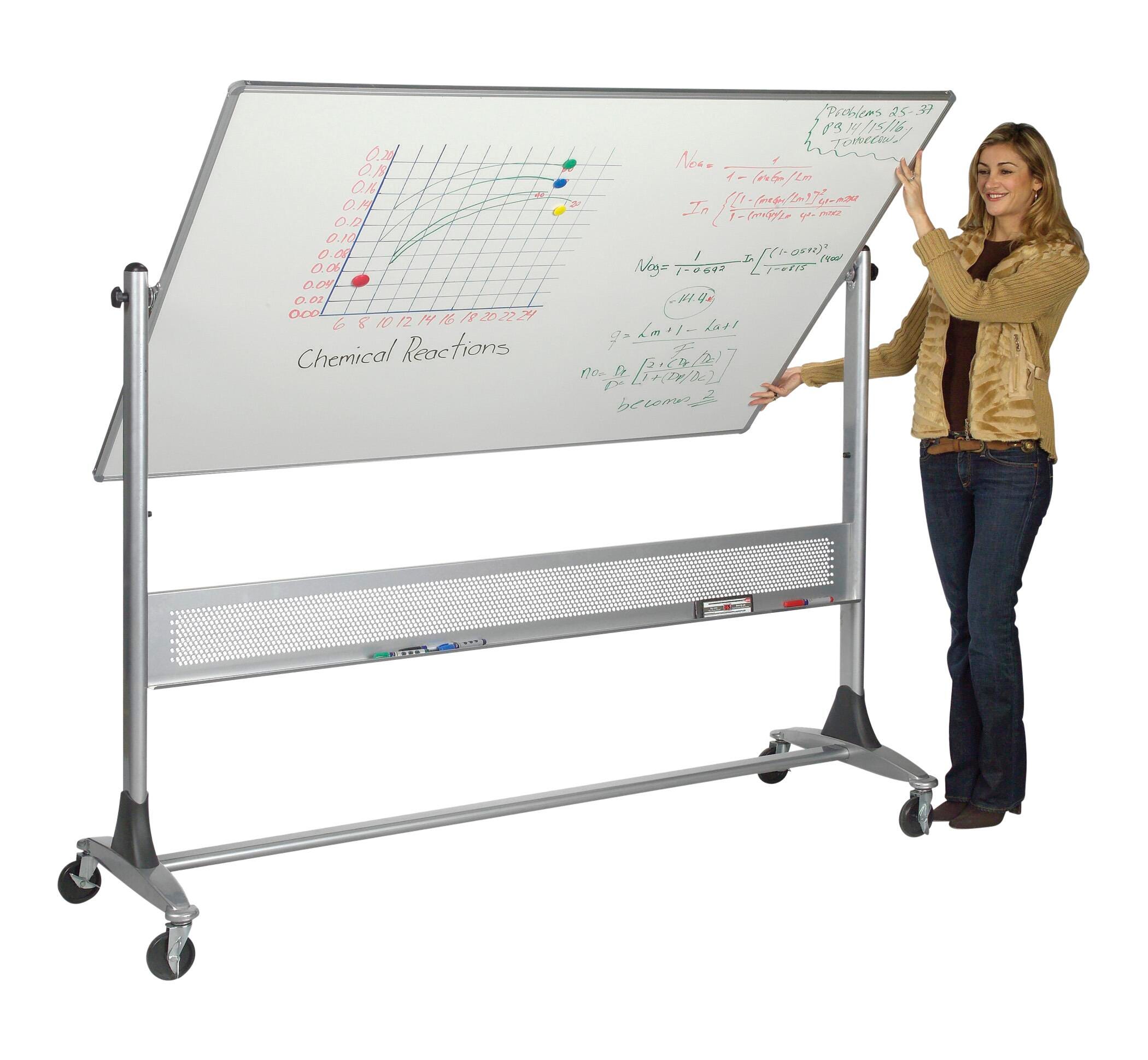 BOARDS REVERSIBLE - MOORECO PLATINUM REVERSIBLE PORCELAIN MARKERBOARD - 40X30 IN