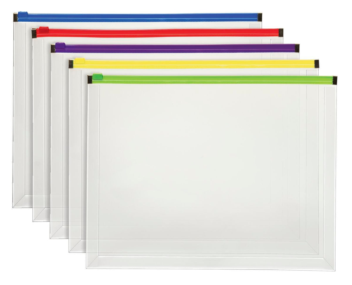 ENVELOPE POLY ZIP LETTER SIZE ASST PACK OF 5