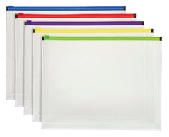 ENVELOPE POLY ZIP LETTER SIZE ASST PACK OF 5