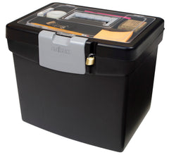 FILE BOX W/XL LID 11X13-1/2X11 IN BLACK/GREY STX61501B02C