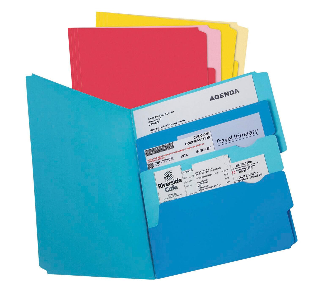 FILE FOLDER DIVIDE IT UP LETTER 2/5 CUT ASST PK OF 24