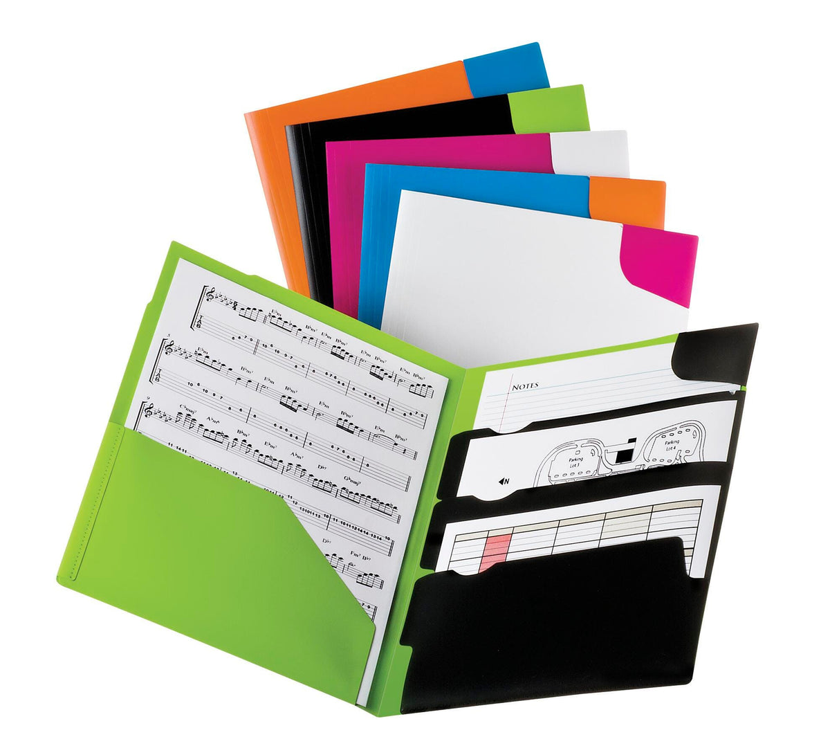FOLDER DIVIDE IT UP TWISTED 4 POCKET ASST COLOR PK OF 25 OXF99839