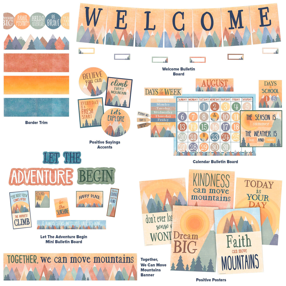 KIT DECOR MOVING MOUNTAINS THEME