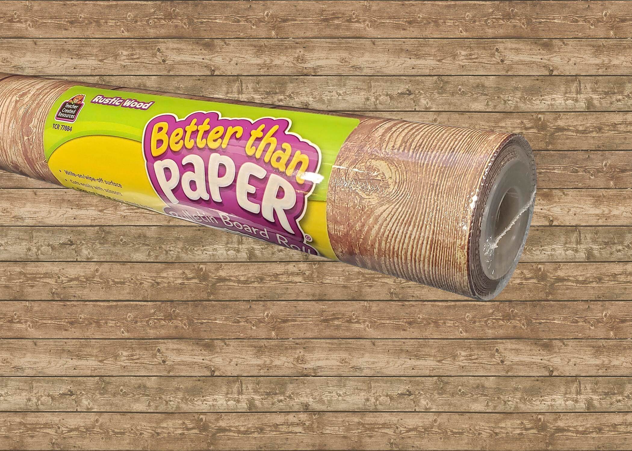 PAPER BULLETIN BOARD BETTER THAN PAPER ROLL - RUSTIC WOOD 4X12 FT