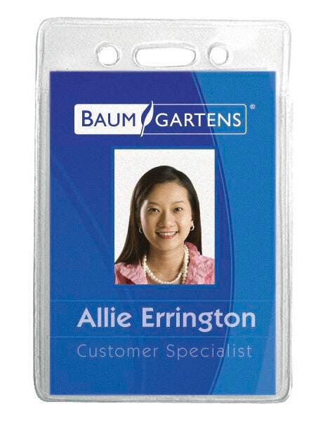 BADGE HOLDER PNCHED VRTCL 3.375X2.375 BAU67820 PACK OF 12