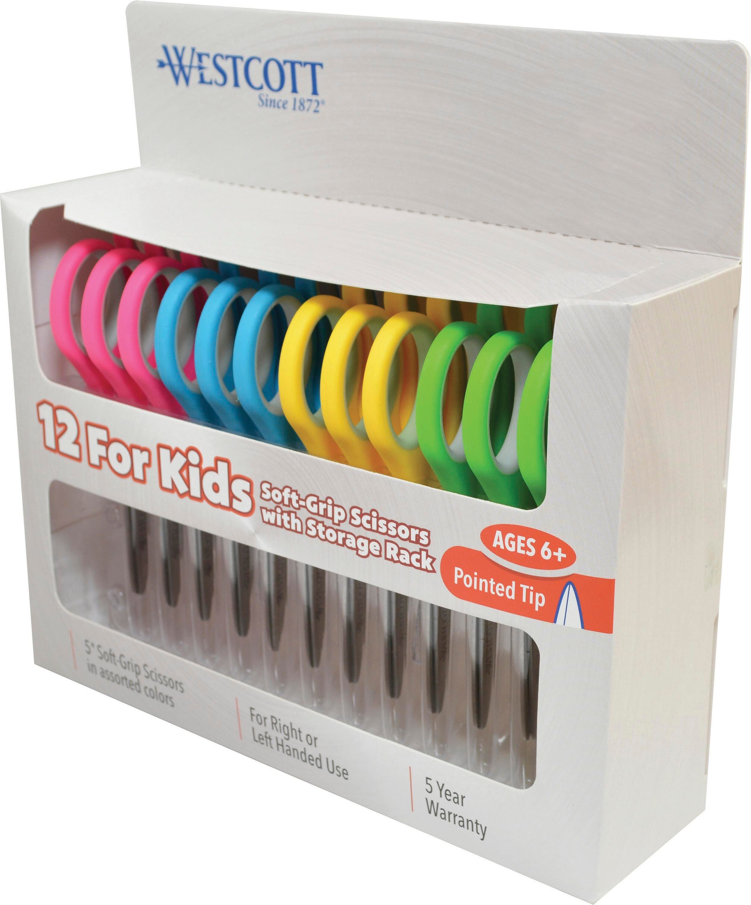 SCISSORS SOFT HANDLE WESTCOTT 5 IN POINTED PACK OF 36