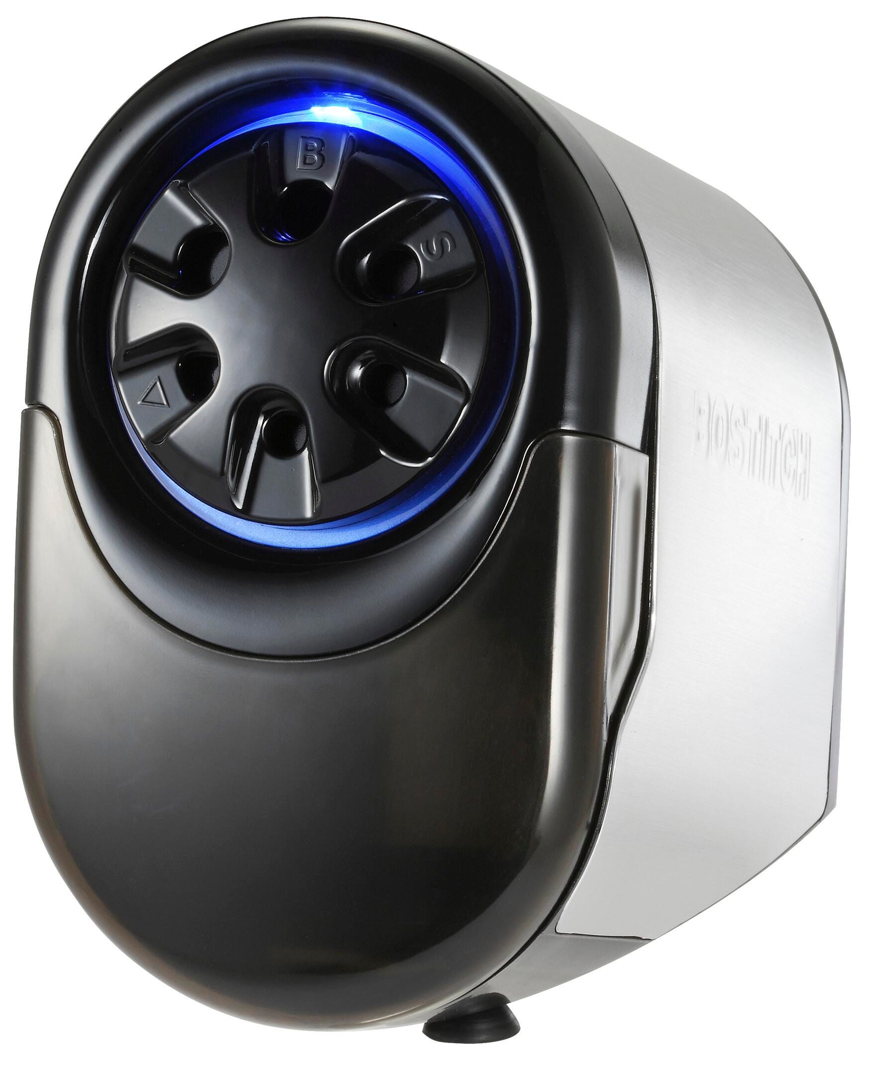 SHARPENER PENCIL QUIETSHARP GLOW CLASSROOM SILVER/BLACK