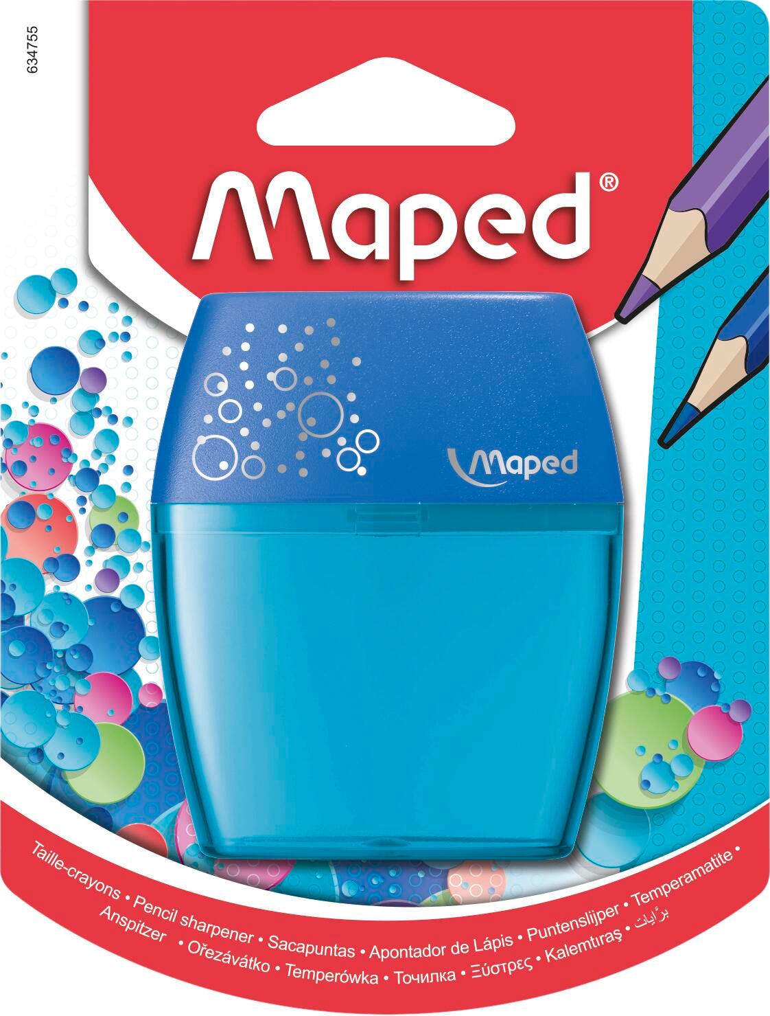 SHARPENER SHAKER 2 HOLE ASST COLORS