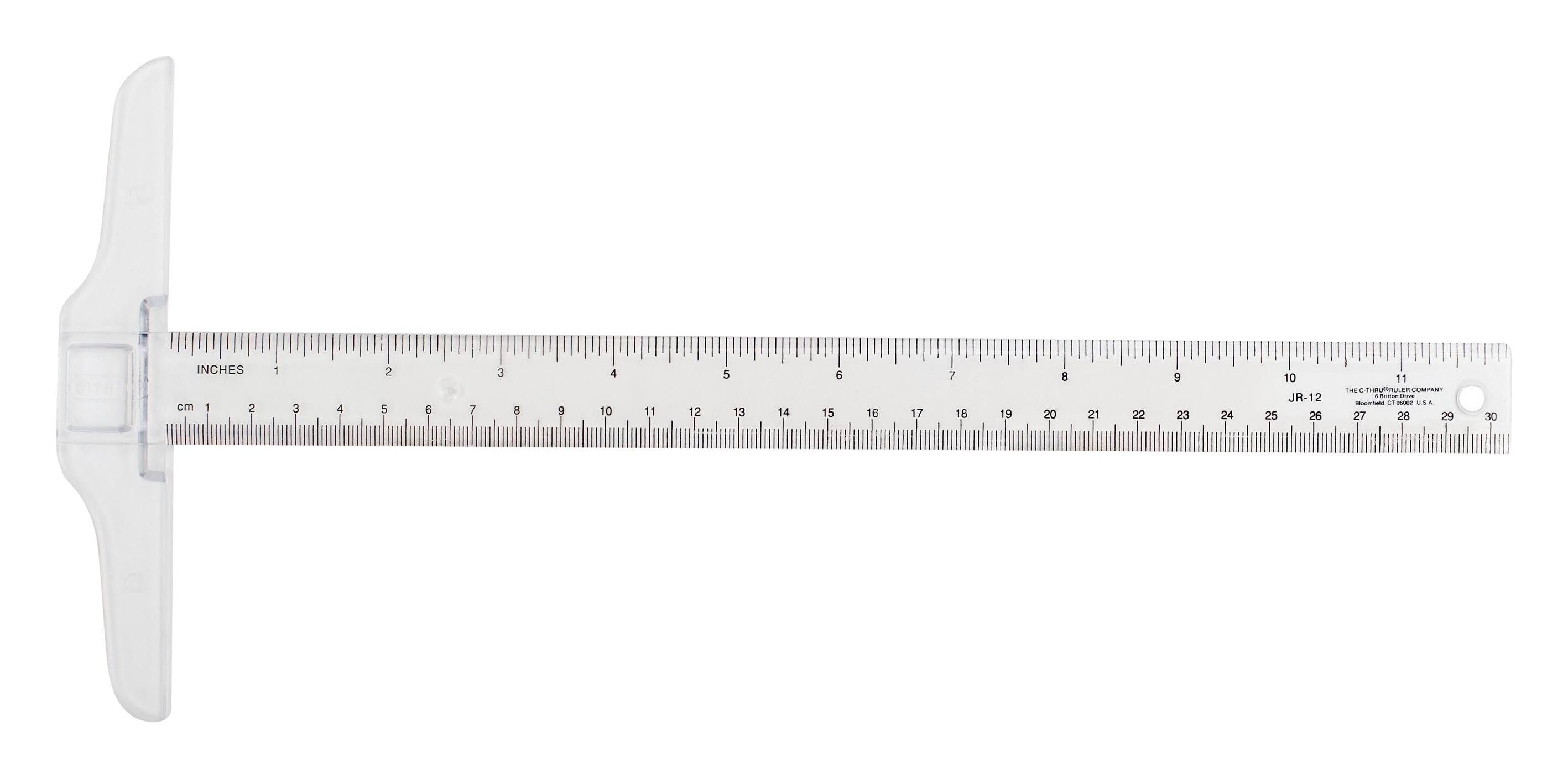 T-SQUARE PLASTIC 12 IN CLEAR