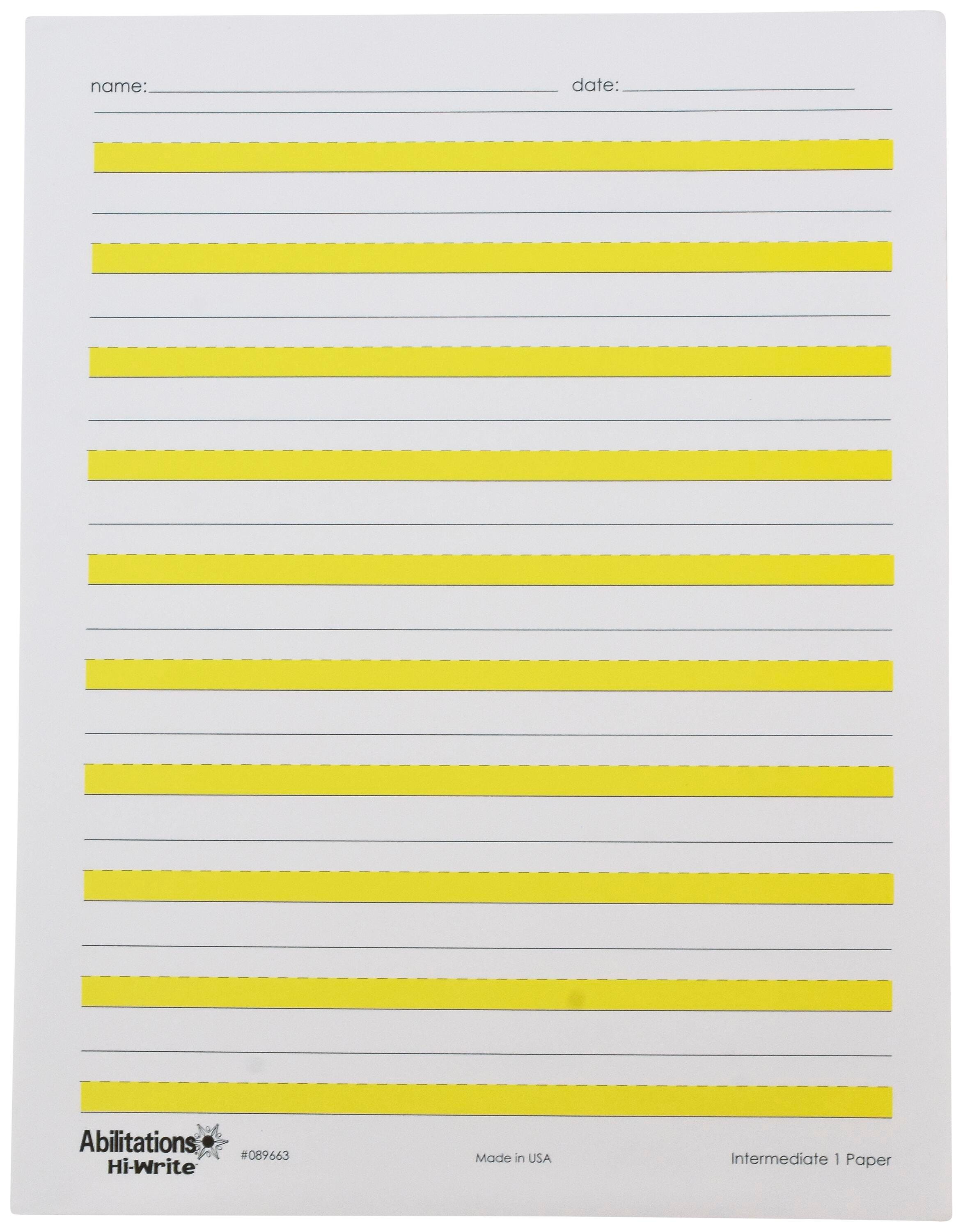 ABILITATIONS PAPER HI-WRITE INTERMEDIATE 1 PACK OF 100