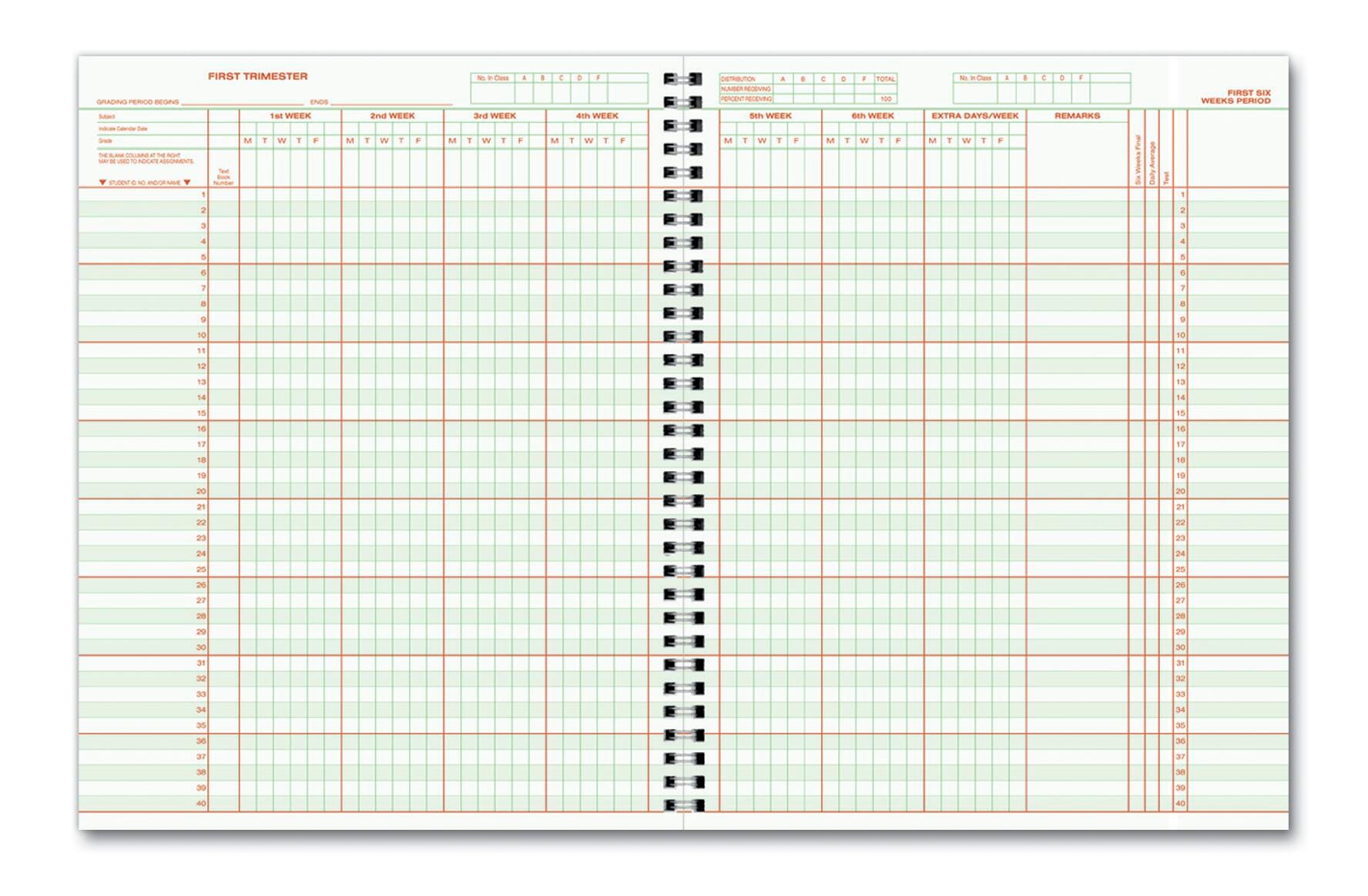 BOOK CLASS REC  12/14WK 8SUB  P 8 1/2X11    0612 P