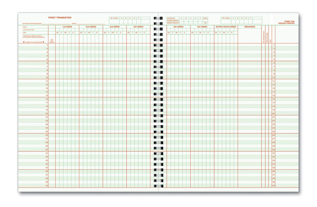 BOOK CLASS REC  12/14WK 8SUB  P 8 1/2X11    0612 P