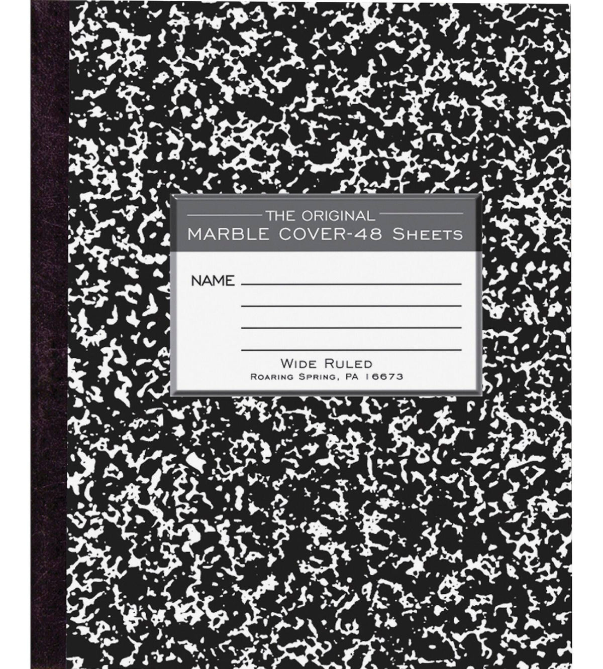 BOOK COMP 8.5 X 7 48SHT/96 PG WIDE BLK