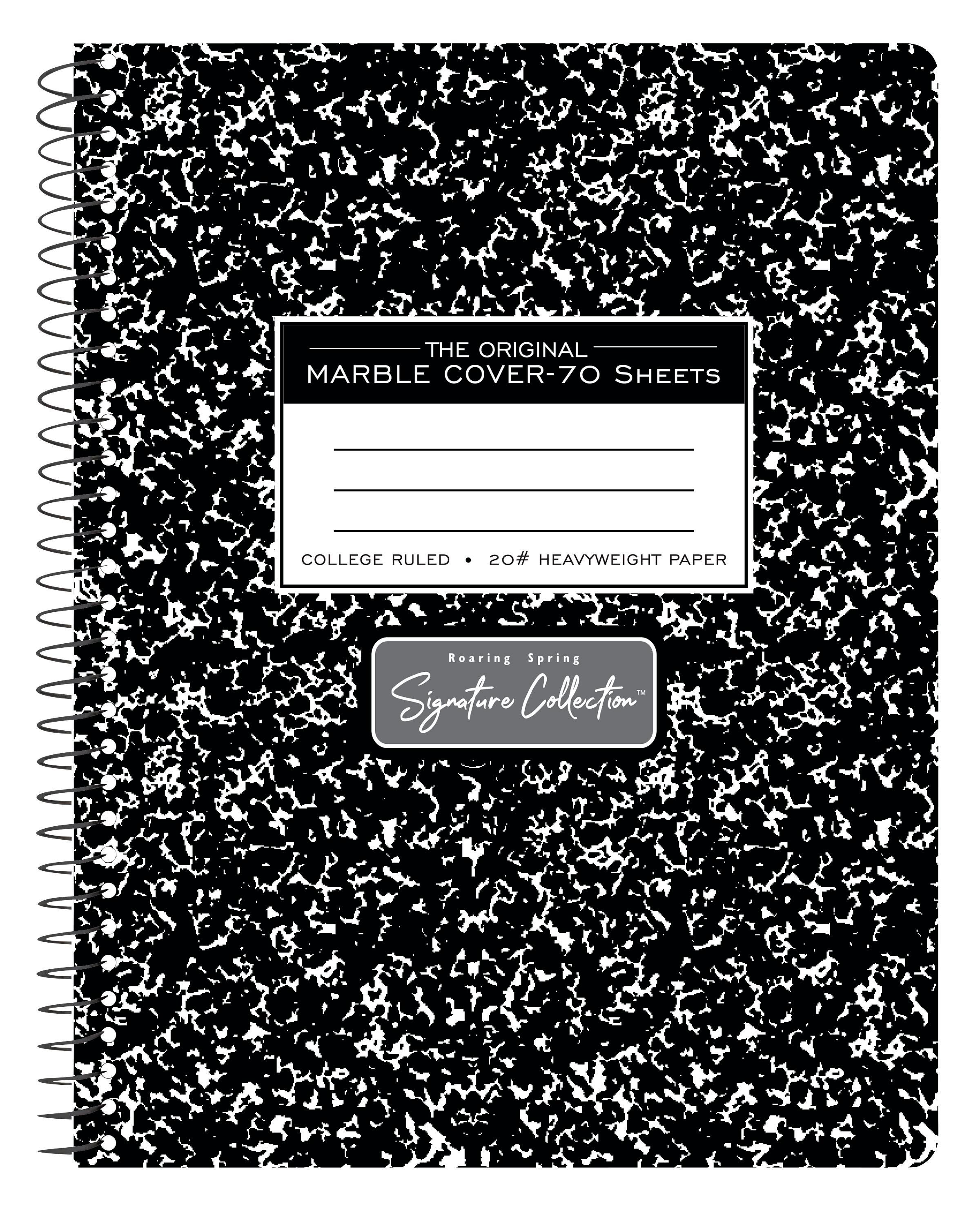 BOOK COMP 9.75X7.5 IN BLK CR 70 SHTS PERF