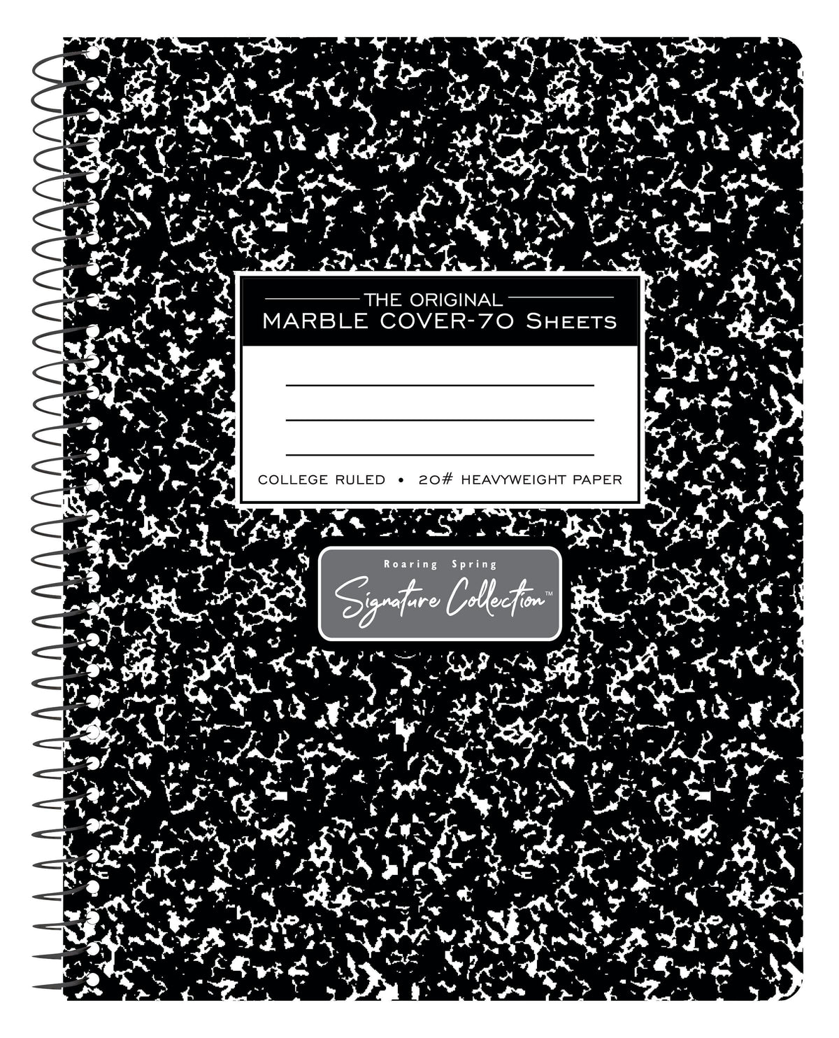 BOOK COMP 9.75X7.5 IN BLK CR 70 SHTS PERF