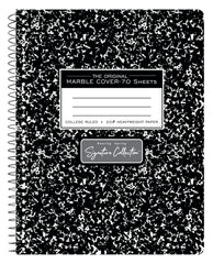 BOOK COMP 9.75X7.5 IN BLK CR 70 SHTS PERF