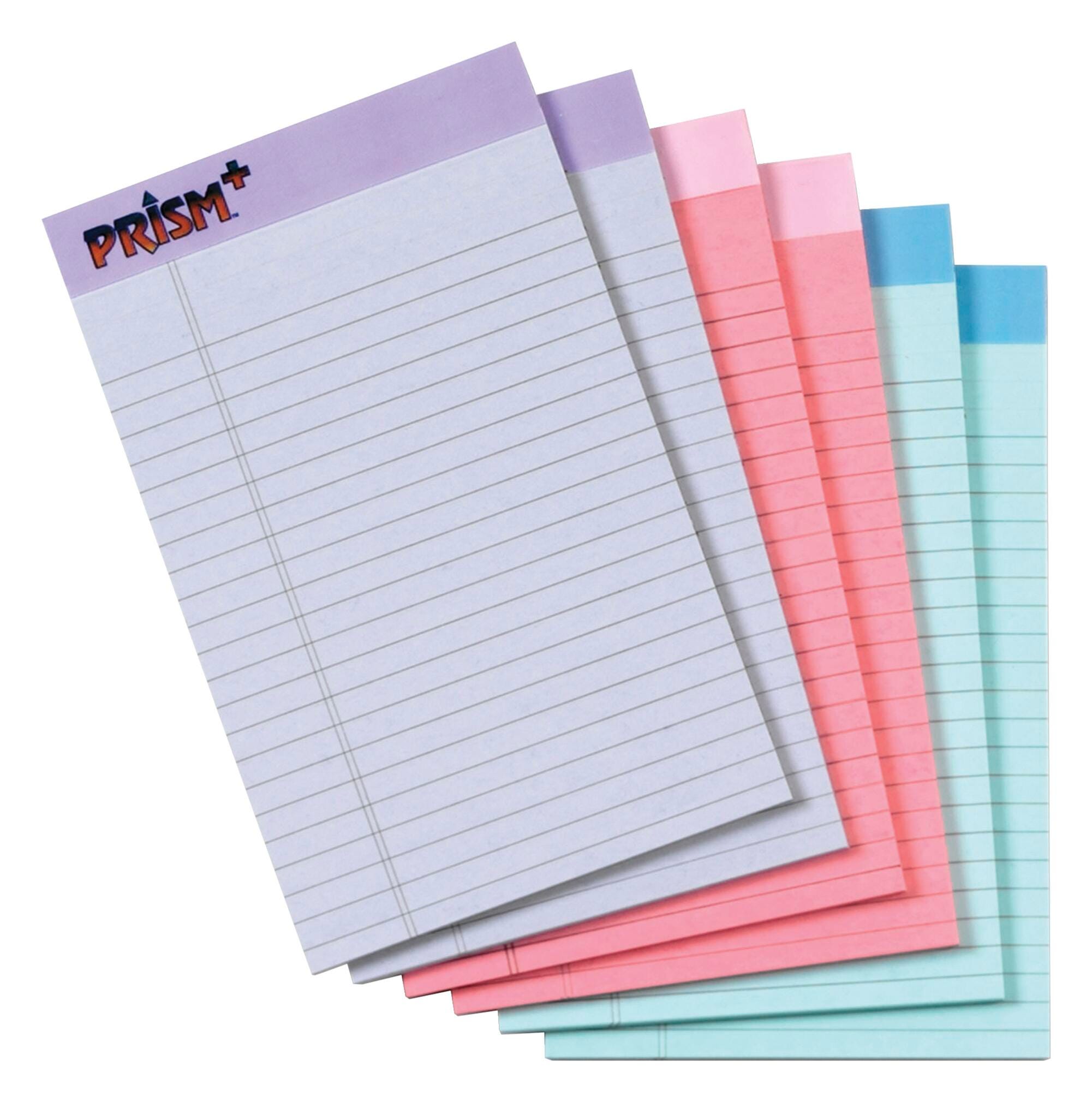PAD LEGAL PRISM 5X8 IN NARROW RULED 50 SHTS PK OF 6