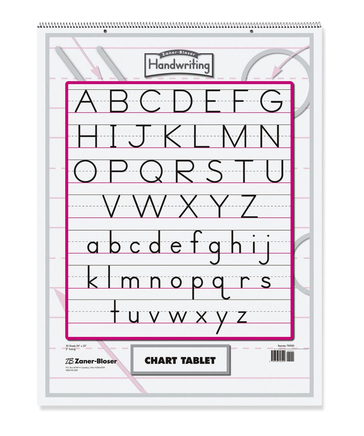 PAPER CHART TABLET 24X32 2 IN RULE DOTTED MIDLINE 30SHTS