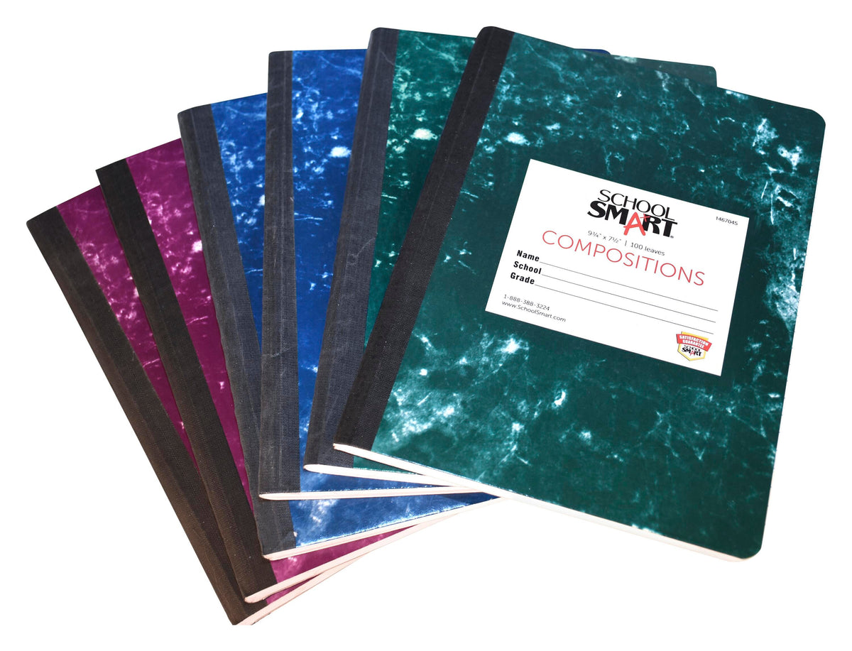 PAPER COMP BOOK 9.75X7.5 SCHOOL SMART 100 SHTS PK OF 6