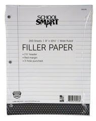 PAPER FILLER 8X10.5 15 LB WITH MARGIN 3/8 RULE  3HP 200 SHTS SCHOOL SMART