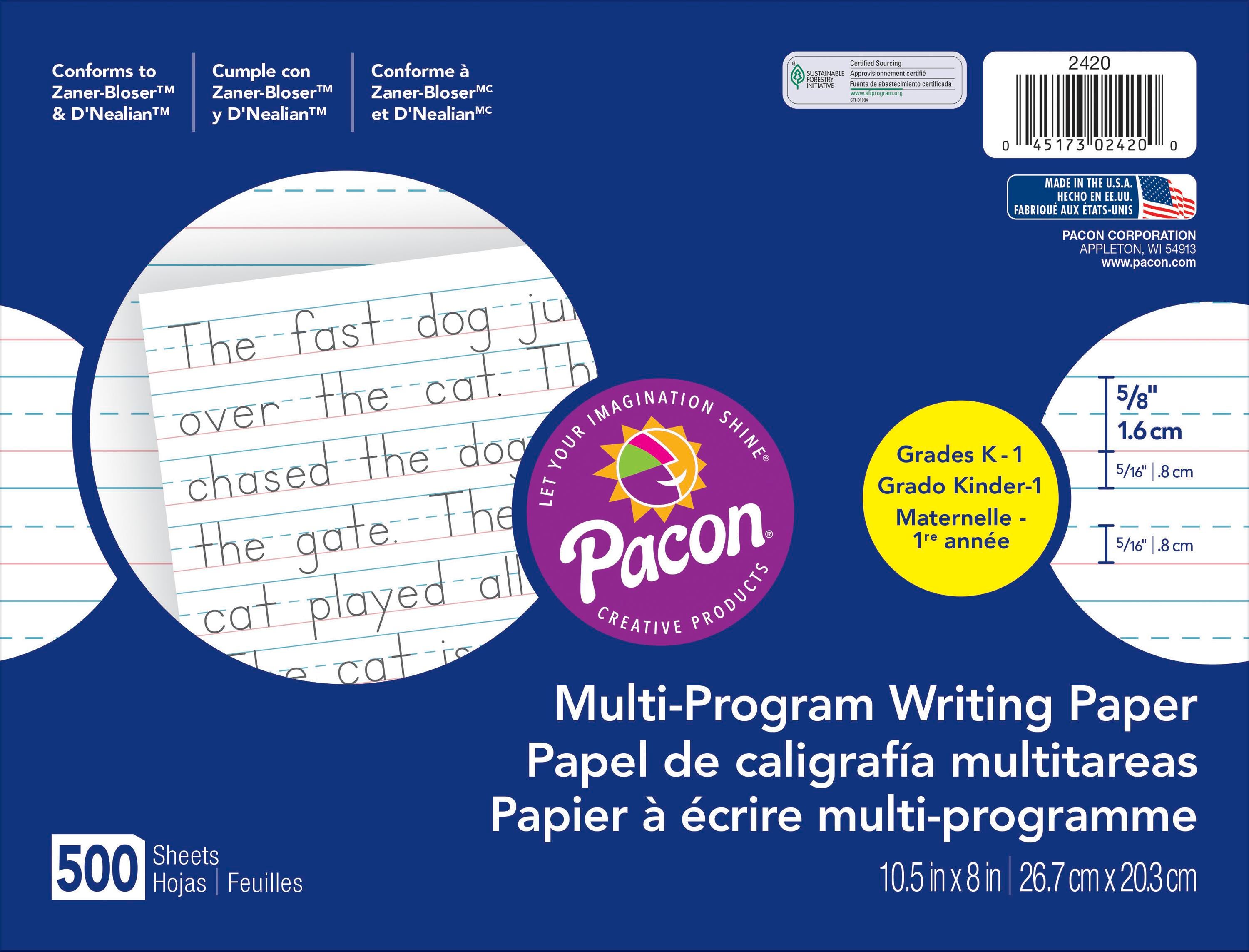 PAPER ZNR/BLSR GR-K-1 LW RLD 10.5X8 REAM