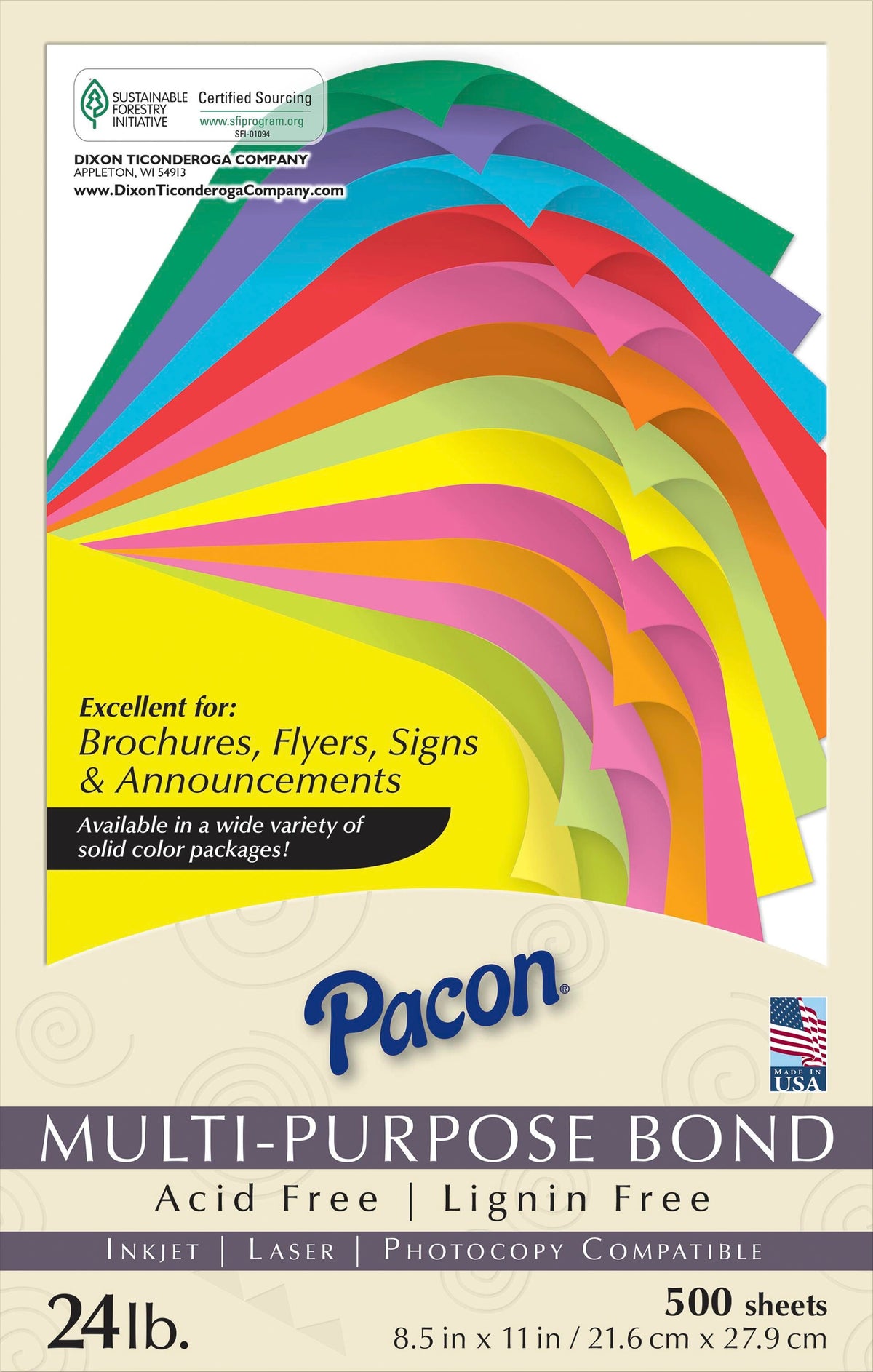 MULTI-PURPOSE PAPER 8.5X11 PACK OF 500 PUMPKIN
