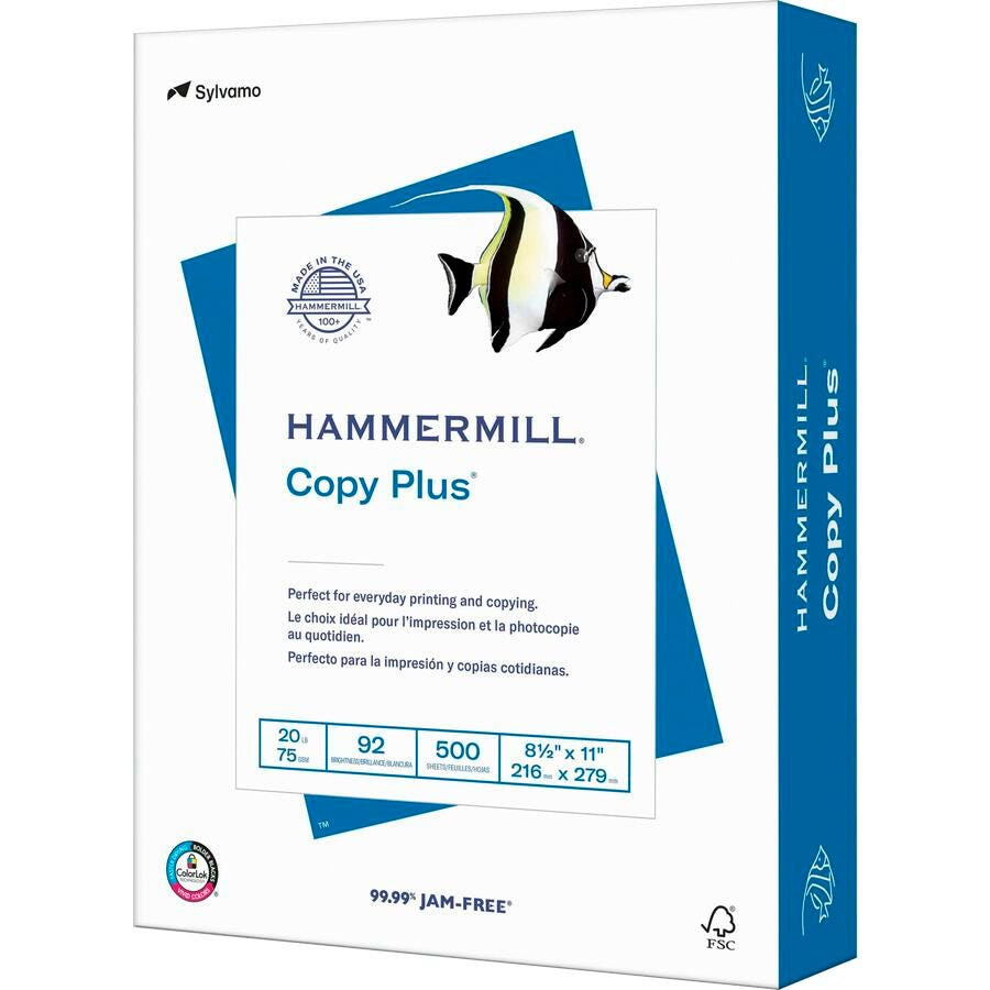 PAPER COPY 8.5X11 IN WHITE H HAM105007 REAM