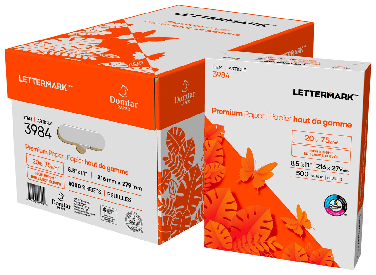 PAPER LETTERMARK PREMIUM 8.5X11 IN WHITE CASE OF 10