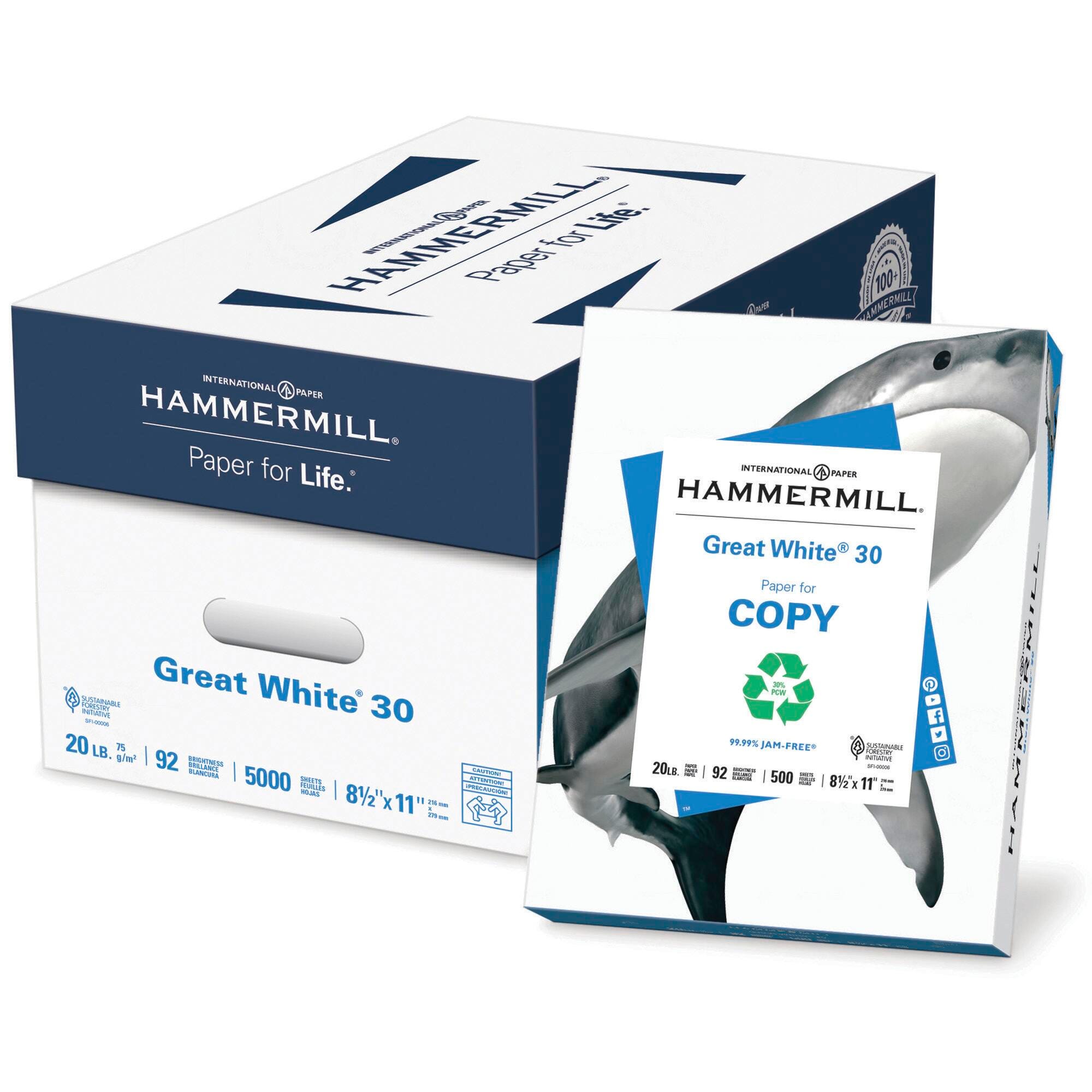 PAPER RECYCLED 8.5X11 IN HAM86700 5000 SHTS