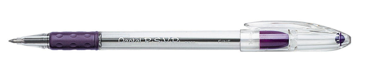 PEN BALLPOINT RSVP FINE 0.7MM VIOLET PACK OF 12