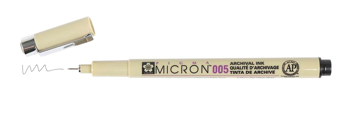 PENS PIGMA MICRON 005/.20MM BLACK PACK OF 12