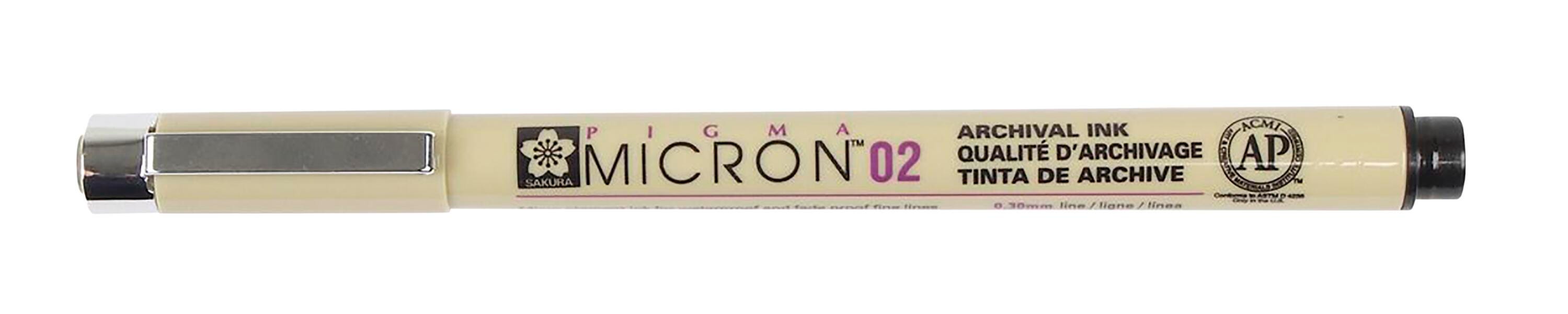 PENS PIGMA MICRON 02/.3MM BLACK PACK OF 12
